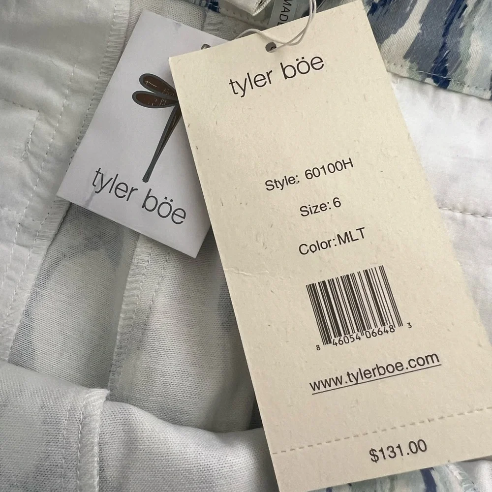 Tyler Boe blue and white shorts size 6 - Picture 7 of 8